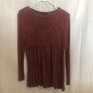 Burnt orange long sleeve top